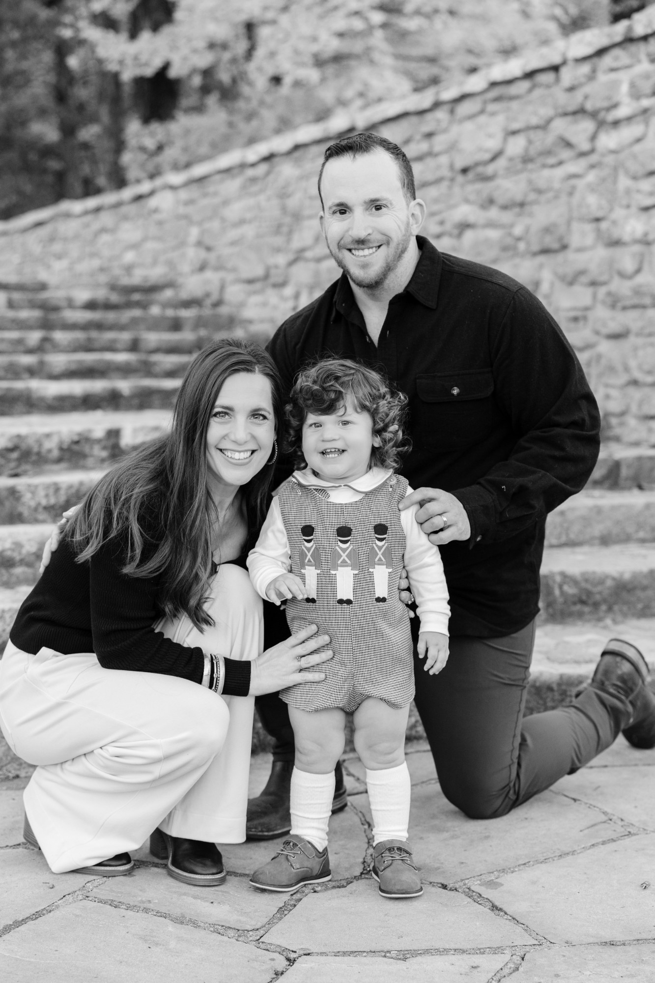 Tim Feduccia with his wife and son